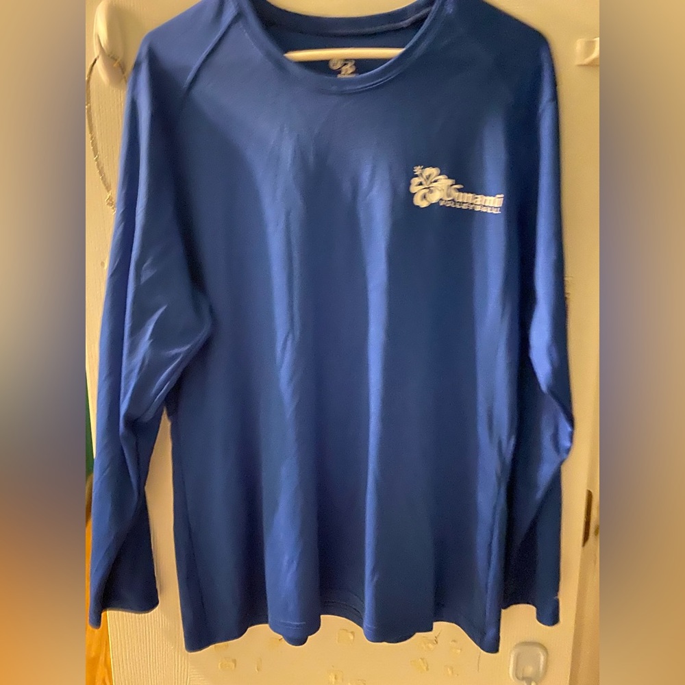 Long Sleeve Athletic Shirt - Tsunami Volleyball logo